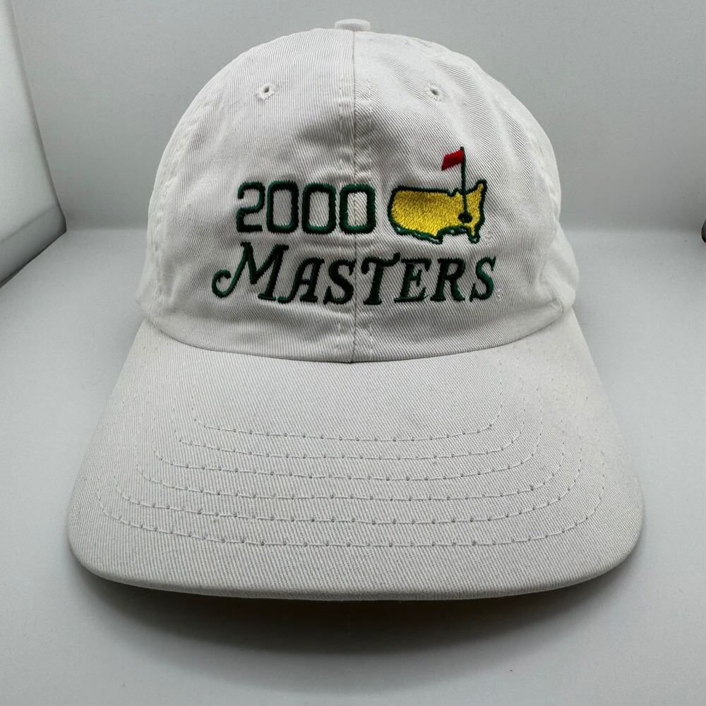 Vintage American Needle Masters Hat 2000 Tournament OSFM White Adjustable Cap